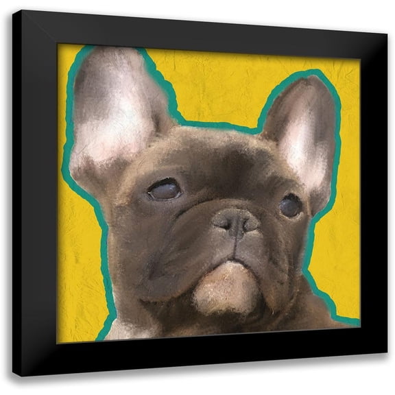 Kimberly, Allen 12x12 Black Modern Framed Museum Art Print Titled - French Bulldog 2