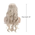 thumbnail image 2 of Unique Bargains Lace Front Wigs For Women 26" Gray Gold Tone Long Body Wave with Wig Cap, 2 of 6