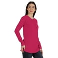 thumbnail image 2 of Inkmeso Tshirt With Buttons Jersey Tee Long Sleeve Top For Women, 2 of 8