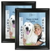 Mainstays 16x20 Wide Black Poster & Picture Frame, Set of 2
