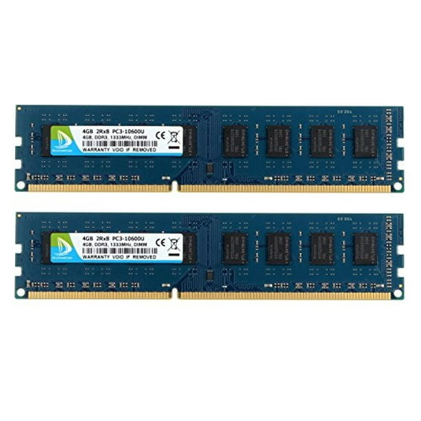 Duomeiqi 8gb Kit 2 X 4gb Ddr3 1333mhz Dimm Pc3 Pc3 u 2rx8 Cl9 1 5v 240 Pin Non Ecc Unbuffered Desktop Memory Ram Module Compatible With Intel Amd System Walmart Com Walmart Com