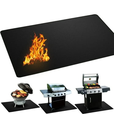 Large Under Grill Mat 60 x 42 Inch for Outdoor Charcoal, Flat Top, Smokers, Gas Grills, Deck and Patio Protective Mats, Fireproof Grill Pads