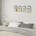 Adifare 4 Pcs Mason Jar Wall Decor Set Rustic Wooden Mason Jar Wall