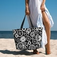 thumbnail image 6 of Fuzoiu Metallic Gears Print Waterproof Beach Tote Bag for Women Girls with Zipper,Sandproof Pool Swim Bag,Large Capacity Beach Travel Bag for Pool Swim Travel Everyday, 6 of 7
