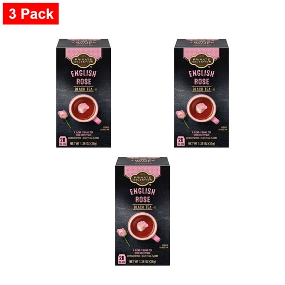 Private Selection English Rose Black Teabags 20 ct - 3 Pack