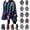 Blue, variant on Women's Plaid Shawl Wrap Open Front Poncho Cape Warm Winter Oversized Cardigan