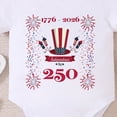 thumbnail image 4 of CAICJ98 Baby Boy Romper 4th of July Outfits USA Flag One-piece Jumpsuit Shorts Infant Newborn Independence Day Clothes (Wine,3-6 Months), 4 of 4