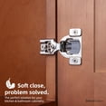 thumbnail image 3 of ParisRhône 20 Pack 1/2 inch Overlay Soft Close Cabinet Hinges for Kitchen Cabinets Door -Concealed Self Closing Face Frame Cabinet Hinges Brushed Nickel -Built-in Soft Close Hinges Damper, 3 of 9