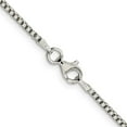 thumbnail image 4 of Diamond2Deal Collier Chaîne Boîte Ronde en Argent Sterling 925 1,75 mm pour Femmes 22, 4 of 7