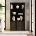 thumbnail image 2 of Evelyn&Zoe Modern/Contemporary 67.5" Tall Alder Brown Bookcase, 2 of 7