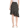 thumbnail image 4 of INSPIRE CHIC Women's Floral Leopard Print Ruffle A-Line Midi Skirt, 4 of 7