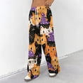 thumbnail image 3 of Trgacdwlo Halloween Pajamas Women Pants Loose Fit Sleepwear Womens Lounge Pants Funny Ghost Graphic Fall Cozy Comfy Women's Pajama Bottoms, 3 of 5