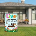 thumbnail image 3 of Amhnf Live Like Someone Left The Gate Open Dachshund Garden Flag For Home Outdoor Garden Yard Decor 12x18 inch, 3 of 5