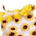 thumbnail image 3 of AMERTEER Baby Girl Swimsuit Sunflowers Leopard Ruffles Lace One Shoulder Swimwear, 3 of 5