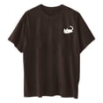 thumbnail image 1 of Ketyyh-chn99 T-Shirts de Course pour Hommes, Impression de Lettres Décontractées, Col Rond, Manches Courtes, Tunique Ample, Taille P, Café, 1 of 2