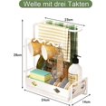 thumbnail image 3 of Sink Organiser Kitchen Organiser With Dish Cloth Holder Sink Caddy Tidy Rack Organiser For Storage Kitchen Sink Accessories Sponge Scrubber Brush Dish, 3 of 4