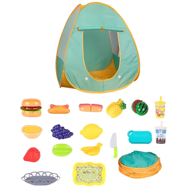 22PC Kids Up Play Tent For Boys Babies And Toddlers Playhouse Tent Indoor Outdoor Play Tent