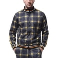 thumbnail image 4 of Men Jogging Suits Sets Mens Jogging Suit Tracksuit Plaid Print Zip Sweatshirt Top And Trouser Set, 4 of 7