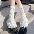 thumbnail image 5 of Lolita Leggings For Women Sweet White Lace Mid Length For Women✨s Socks L8T, 5 of 8