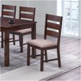 thumbnail image 3 of JERFIT 7-Piece Dining Table Set for 6 with Fabric Chairs, Solid Rubberwood Modern Kitchen Furniture, Antique Cherry Finish, 3 of 10