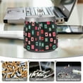 thumbnail image 6 of Yayeee Ashtray with Lid for Cigarette Smokeless Stainless Steel Home Ash Holder, Red Block Pattern, 6 of 7