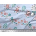 thumbnail image 3 of Soimoi Rayon Crepe Fabric Floral,Tree & Owl Kids Decor Fabric Printed Yard 46 Inch Wide, 3 of 3