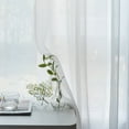 thumbnail image 4 of MAWCLOS Window Curtain 2 Panels Curtains Clear Long Sheer Voile Rod Pocket Solid White Treatments Basic Many Sizes White 2PC-W: 28" x H: 47", 4 of 5
