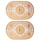 thumbnail image 1 of Juego de posavasos y manteles individuales de PVC con diseño de glamour dorado para decoración de cocinas ovaladas para bodas y restaurantes, 1 of 8