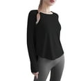 thumbnail image 3 of Women’s Long Sleeves Workout Shirts Open Back Gym Exercise Clothes Yoga Shirts Tie Back Athleticwear Loungewear for Girls and Ladies, 3 of 9