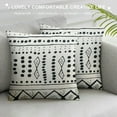 thumbnail image 3 of WERPE  Boho Throw Pillow Covers Boho Modern Farmhouse Neutral Decorative Pillowcases Faux Leather and Cushion Case for Couch, Bed, Home Decor, 3 of 5