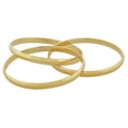 thumbnail image 2 of EDFORCE Stainless Steel Yellow Gold-Tone Interlocked Three Bangle Bracelets Set, 2 of 4