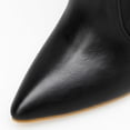 thumbnail image 6 of Women's Thigh High Boots Sexy Black Leather Stiletto High Heels over the Knee Long Tall Dress Boots, 6 of 7