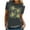 Dark Gray Tops for Summer_s, variant on jtjvou Women's Going out Tops for Teen Floral Tops Summer Short Sleeve Pullover Trendy Fashion Lady Casual Loose Round Neck Shirts Army Green,L