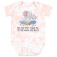 thumbnail image 3 of Inktastic My Pop Pop Loves Me to the Moon and Back Elephants in Clouds Boys or Girls Baby Bodysuit, 3 of 5