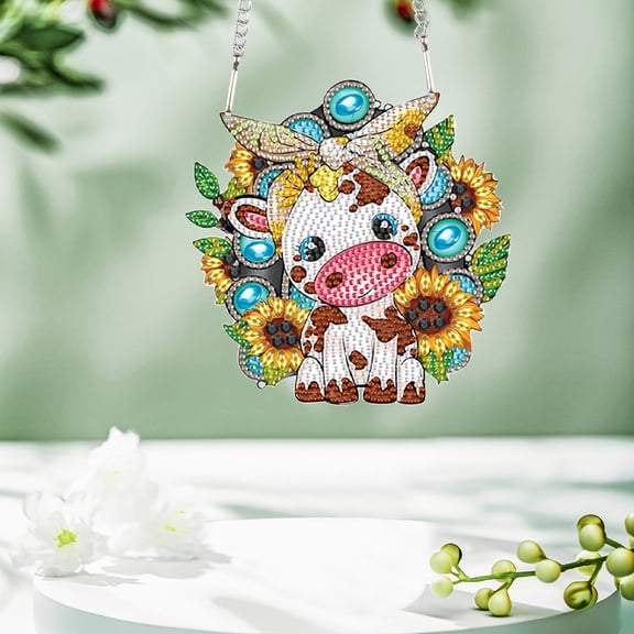 Sunflower Cow Diamond Art Painting Kit Wall Hanging