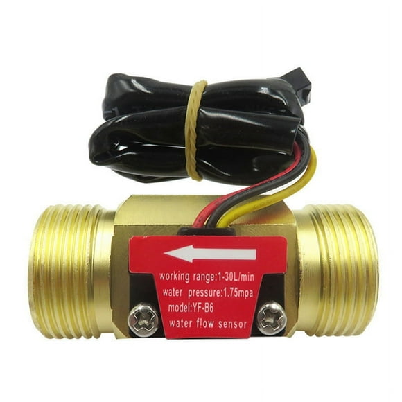 -B6 DN20 G3/4Inch Water Flow Sensor Switch DC5-18V 1-30L/Min Flow Meter for Industrial Control Liquid Circulating