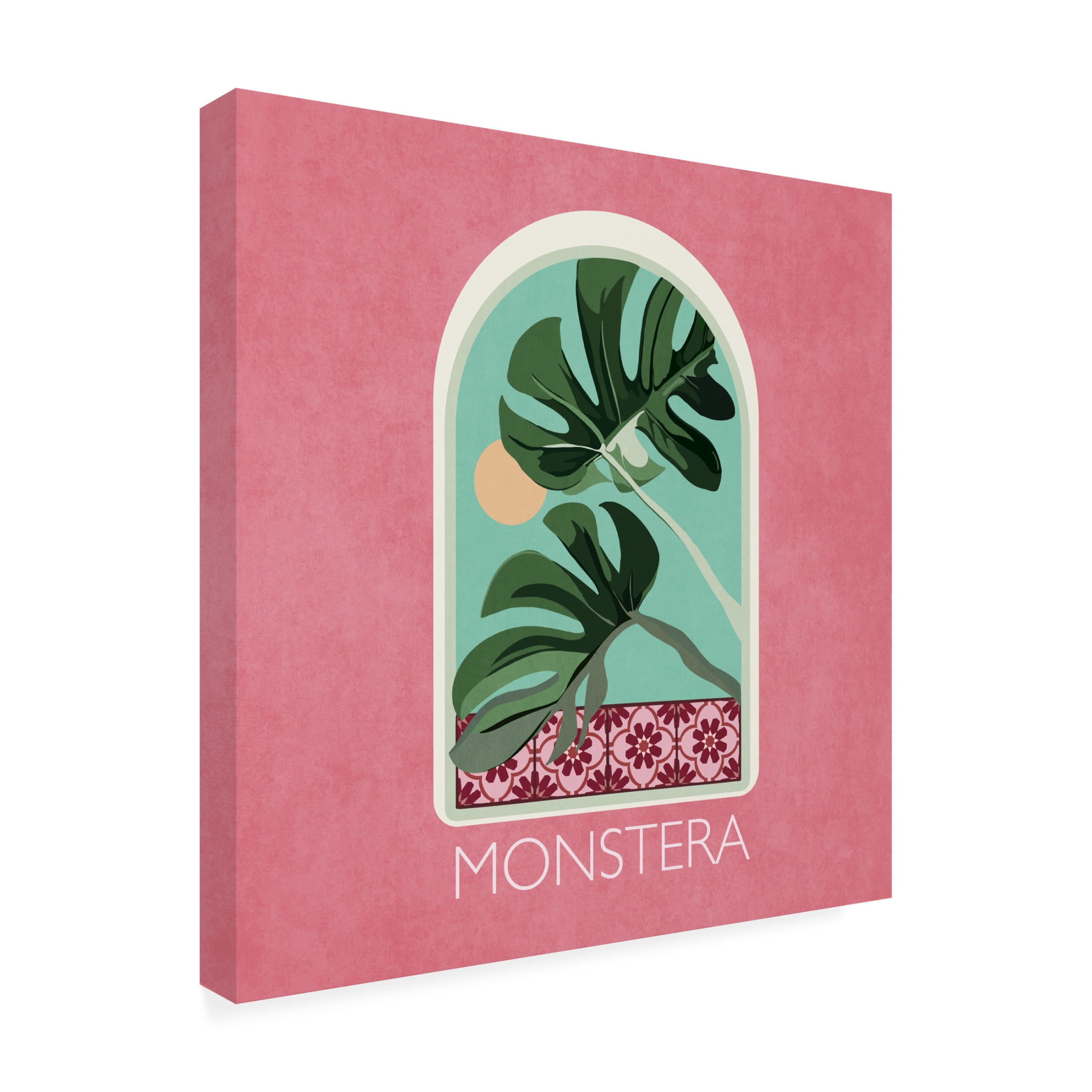 Trademark Fine Art Emel Tunaboylu  Green Sets Monstera Canvas Wall Art