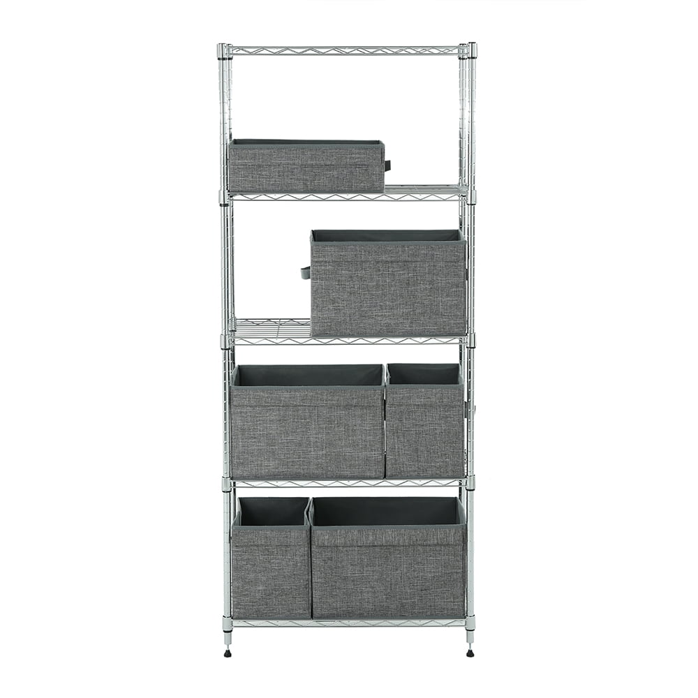 5 tier chrome shelving 11.8x25.6x59in