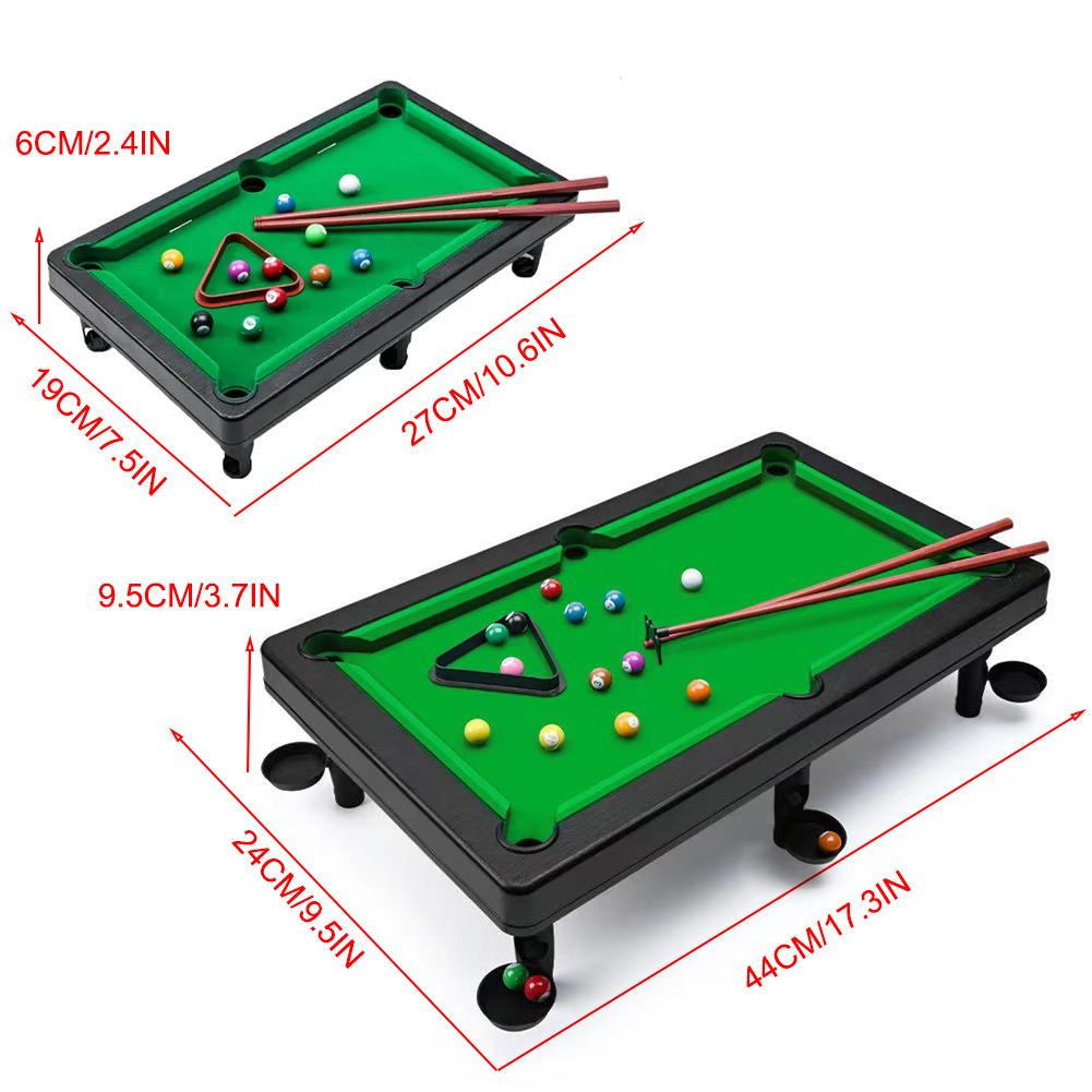 Mini Table De Billard Portable SKJJL - Jeu De Billard Miniature Avec 2 Queues Et 16 Boules Pour Enfants Et Adultes