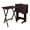 Dark Brown, variant on HomeStock Antique 5-Piece Solid Wood Folding Tray Table Set with Storage Stand 4 Durable TV Tables for Living Room or Snacks, 19" x 14.75" x 25.5"
