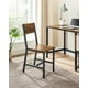thumbnail image 3 of VASAGLE Juego de 2 Sillas de Comedor, Taburetes de Cocina, Estilo Industrial, para Comedor, Salón, Cocina, Marco de Acero, Marrón Rústico y Negro, 3 of 5