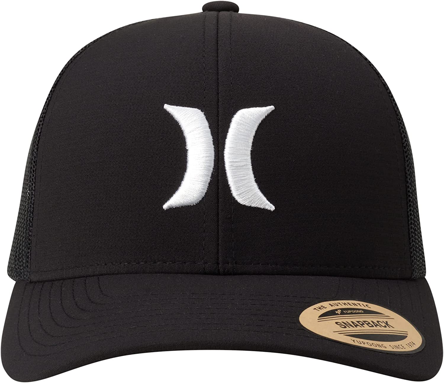 Hurley Men's Del Mar Trucker Hat Cap (Black/White)