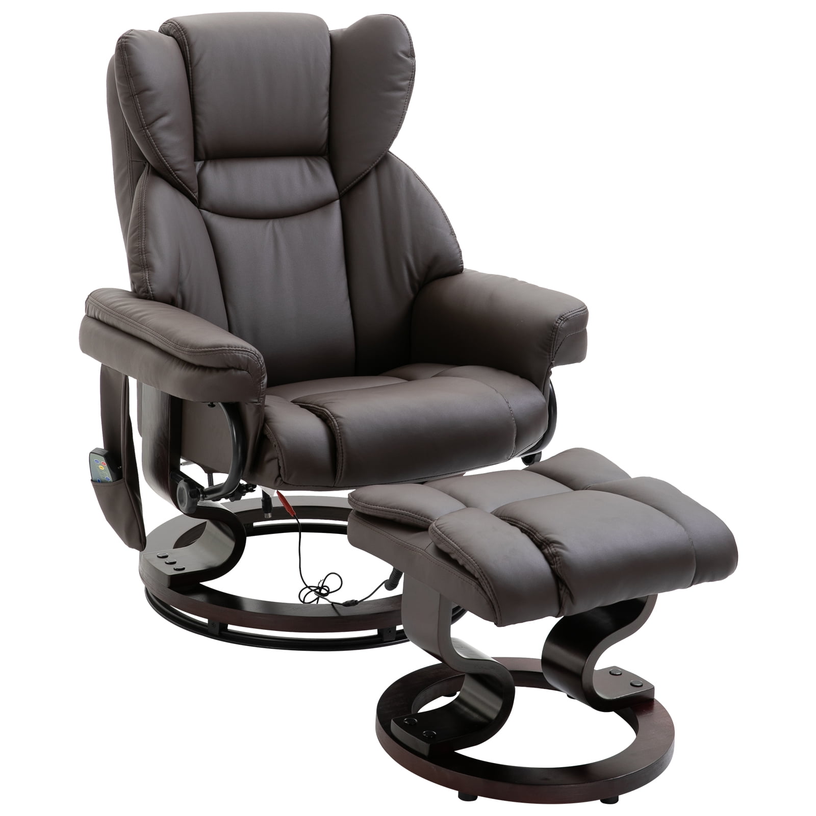 Homcom Massage Recliner Chair With, Black Leather Massage Chair
