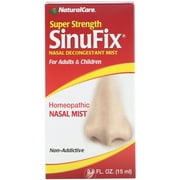 (2 Pack) NaturalCare, Super Strength SinuFix, Nasal Decongestant Mist, 0.5 fl oz (15 ml)