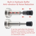thumbnail image 2 of Butée Hydraulique pour Porte - Acier Inoxydable 103mm avec Caoutchouc, Réglable 0-83mm, Installation Double : Vis & Auto-Adhésif, Argent/noir/or, Résistant aux Rayures, Protection Murale & Panneau de Porte, Lot de 2, 2 of 6