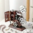 thumbnail image 3 of Bwiyojiz Educational Toys Antique Music Box Vintage Movie Film Projector Model Jewelry Storage Case with Make up Mirror Photo Prop Home Decor Desktop Ornaments Birthday Gift Toy, Brown, 3 of 9