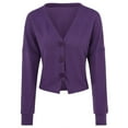 thumbnail image 1 of Cotton Ladies V-neck Fashion Design Loose Solid Color Casual Cardigan, 1 of 4