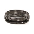 thumbnail image 1 of Titanium Edward Mirell Black Ti Hammered 7mm Band (Size 7.5) Made In United States emr134-7.5, 1 of 6