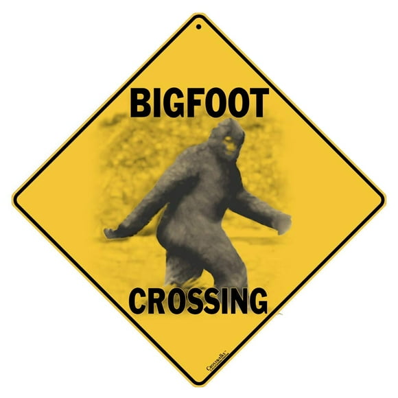 Panneau de Passage en Métal Carré 12 Pouces Bigfoot Science & Surplus, Jaune Attention, 12 Pouces x 12 Pouces