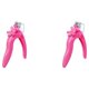 thumbnail image 3 of Cortaúñas postizas Minnieouse Mango de plástico Recortador de manicura Tijeras de recorte Rosa roja 2Conjunto, 3 of 6